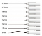 日本美輝防水繪圖幼線筆8支套裝MARVY Drawing Liner - 8pcs. Set. (0.03mm-1.0mm)