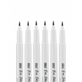 日本美輝防水繪圖軟咀筆 - 灰色系6支裝MARVY Drawing Brush Liner - Grey tone 6pack