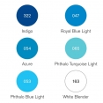 溫莎牛頓PIGMENT麥克筆-6色套裝(藍色系列)WINSOR & NEWTON Set of 6 Pigment Marker - blue tones
