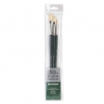 溫莎牛頓油畫長桿畫筆3支套裝(圓頭 #4, 扁圓頭 # 6, 平頭 #8)WINSOR & NEWTON Oil Colour Tube Brush Long Handle 3Pk (R #4, FB # 6, F #8)