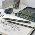 輝柏嘉素描鉛筆(粗桿)5支套裝Faber-Castell Castell 9000 Jumbo Graphite Pencil, Tin of 5pcs.