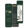 輝柏嘉素描鉛筆6支套裝Faber-Castell Castell 9000 Graphite Pencil, Tin of 6pcs.