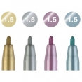 輝柏嘉美術筆-金屬色4支裝(1.5mm圓咀)Faber-Castell PITT Pen Set, Metallic Wallet-4pcs (1.5mm)