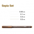Copic Multiliner 4枝裝-深褐色COPIC MULTILINER 4 Pcs Set - Sepia【新價格】