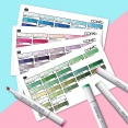 Copic 自製Color Swatch厚咭Copic Color Swatch Cards