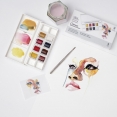 溫莎牛頓COTMAN水彩8色半磚連畫筆套裝 - PortraitW&N Cotman Watercolour 8Hp Pocket Set - Portrait