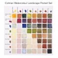 溫莎牛頓COTMAN水彩8色半磚連畫筆套裝 - LandscapeW&N Cotman Watercolour 8Hp Pocket Set - Landscape