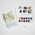 溫莎牛頓COTMAN 12 色半磚裝水彩連畫筆套裝WINSOR & NEWTON Cotman Watercolour Brush Pen Set (12C)