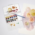 溫莎牛頓COTMAN水彩24色磚裝連畫筆套裝W&N Cotman Water Colour 24 Half Pan Set with Brush