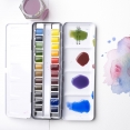 溫莎牛頓專業水彩24色半磚寫生鐵盒套裝W&N Professional Watercolour 24 Half Pan Lightweight Sketchers Box Set