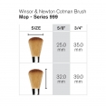 溫莎牛頓Cotman水彩999系列平頭短桿畫筆WINSOR & NEWTON Cotman Series 999 One Stroke Round Short Handle