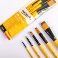 蒙瑪特專業尼龍畫筆5支套裝 #16 Mont Marte Gallery Acrylic Brush 5's Set #16 
