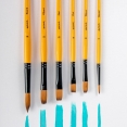 蒙瑪特專業尼龍畫筆6支套裝 #17 Mont Marte Gallery Acrylic Brush 6's Set #17 