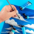 蒙瑪特斜峰尼龍長桿畫筆Mont Marte Artist Taklon Brush - Angle