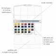 溫莎牛頓COTMAN水彩24色磚裝連畫筆套裝W&N Cotman Water Colour 24 Half Pan Set with Brush