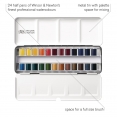 溫莎牛頓專業水彩24色半磚寫生鐵盒套裝W&N Professional Watercolour 24 Half Pan Lightweight Sketchers Box Set