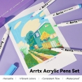 Arrtx塑膠彩軟咀麥克筆30色套裝 - AArrtx Acrylic Brush Marker 30 Colour A Set