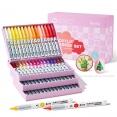 Arrtx Direct Liquid Ink 系列塑膠彩軟咀麥克筆60色套裝Arrtx Direct Liquid Ink Acrylic Brush Marker 60 Colour Set
