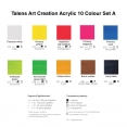 荷蘭泰倫斯雅比臣塑膠彩750毫升-10色 A 套裝 Talens Art Creation Acrylic 10 Colour Set A-750ml