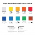 荷蘭泰倫斯雅比臣塑膠彩750毫升-10色 B 套裝 Talens Art Creation Acrylic 10 Colour Set B-750ml 荷蘭泰倫斯雅比臣塑膠彩750毫升-10色 B 套裝 Talens Art Creation Acrylic 10 Colour Set B-750ml